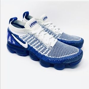 vapormax flyknit blue and white
